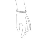 Vintage Art Deco Style Cubic Zirconia CZ Statement Bangle Bracelet - Image 2