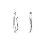 Minimalist Geometric Ear Cuff Cartilage Earrings 14K Gold Plated Sterling Silver