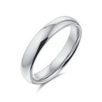 Unisex Classic Minimalist Dome Sterling Silver Ring for Couples Wedding Band - Image 4