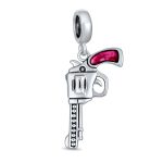 Western Dangle Toy-Gun-Charm Bead .925 Sterling Silver for European Bracelet