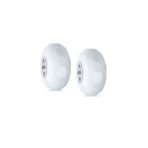 Set of 2 Translucent Murano Faceted Glass Charm Bead with Sterling Silver Core - Image 13