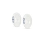 Set of 2 Smooth Opaque Murano Glass Charm Bead for Bracelets Sterling Silver - Image 5