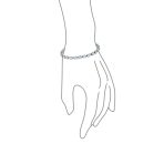 Solitaire Round Created Opal Tennis Bracelet Sterling Silver - Image 13