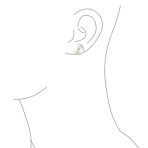 Set of 3 Grey Pink White Simulated Pearl Ball Stud Earrings Sterling Silver 12MM - Image 3