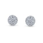 Elegant Glittering Pave Crystals Drop Ball Earrings 8MM - Image 14