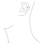 Set of 2 Statement Ear Cuff Cartilage Earrings For Non Pierced Ears Gold Plated - Image 3