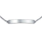 Minimalist Name Plated Bar Identification Tag ID Bolo Bracelet Sterling Silver Adjustable - Image 2