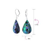 Natural Orange Red Carnelian Big Teardrop Dangle Earrings .925 Sterling Silver Lever back - Image 13