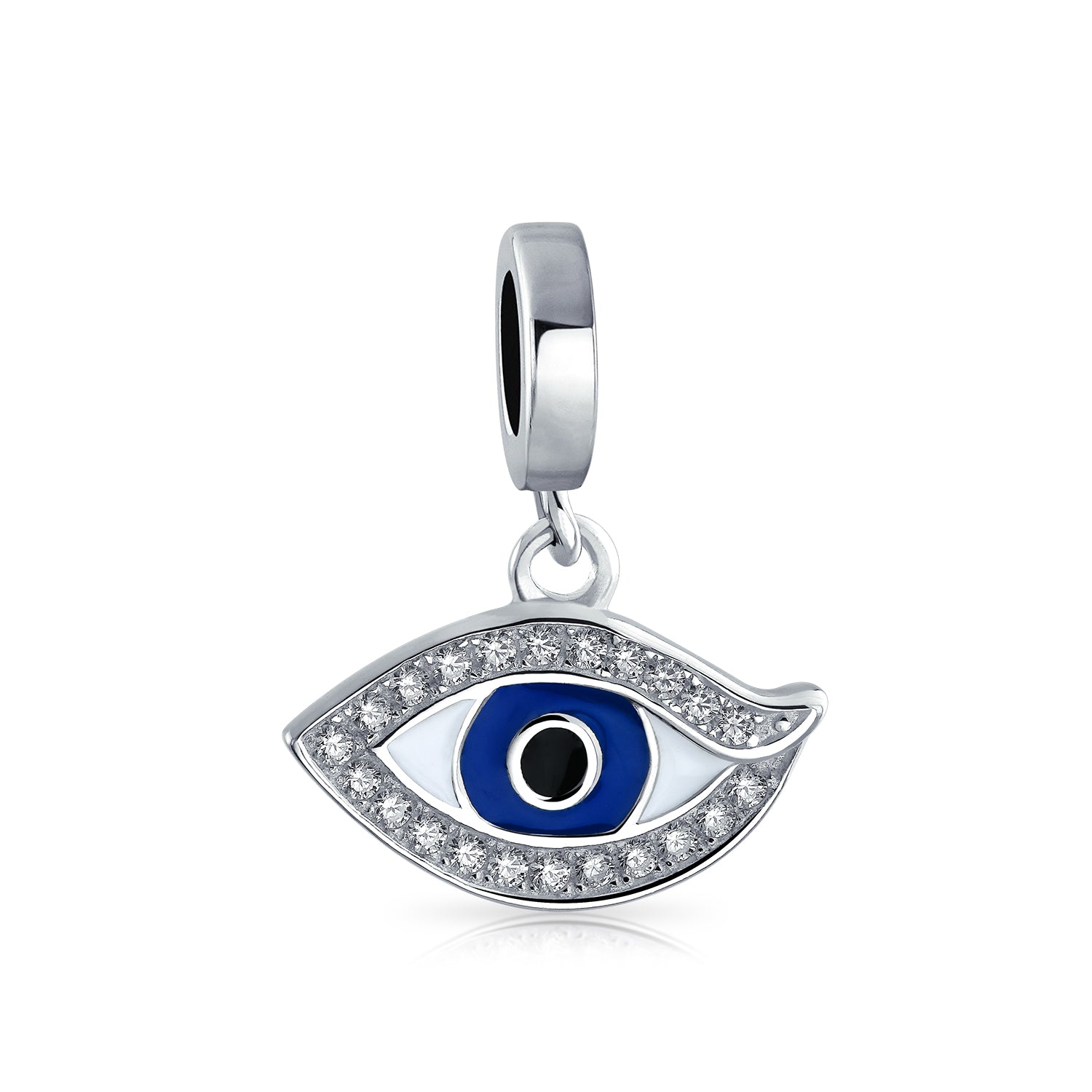 silver_evil_eye_dangle_bead_charm_evil-eye-bead_1 Personalized Blue Evil Eye Dangle Charm Bead Crystal Amulet for Bracelet - Image 1