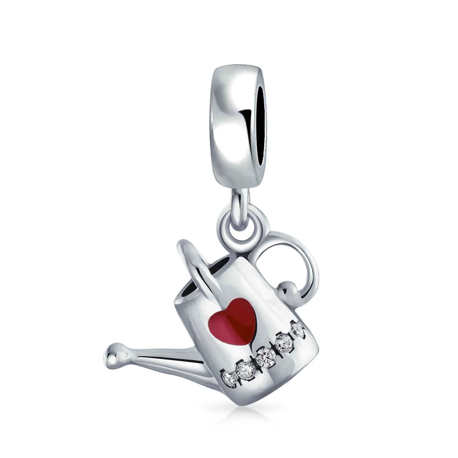 silver_flower_watering_can_bead_hsd-242-d-az_1 Love Red Heart Watering Can Dangle Charm Bead Enamel Silver for Bracelet - Image 1
