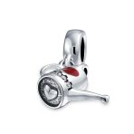 Love Red Heart Watering Can Dangle Charm Bead Enamel Silver for Bracelet - Image 2