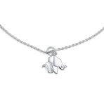Lucky Origami Animal Anklet Zoo Elephant Charm Ankle Bracelet .925 Sterling Silver Adjustable - Image 2