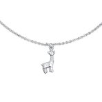 3D Origami Giraffe Anklet Sterling Silver 9-10 Inch - Image 2