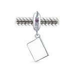 World Traveler Passport Dangle Charm Bead Sterling Silver for European Bracelet - Image 3