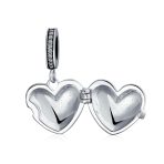 Words Saying MY BEAUTIFUL WIFE Dangle Charm Bead Heart Locket Sterling Silver - Image 4