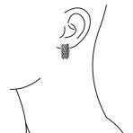 Fashion Cable Weave Wide Half Hoop Clip On Earrings Non Pierced Ears Oxidized - Image 7