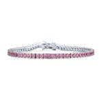 Bridal 10CT Princess Cut CZ Tennis Bracelet in Silver - Image 2