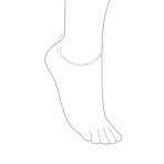 2 In 1 Sterling Silver Anklet Diamond Beads Ankle Bracelet - Image 4