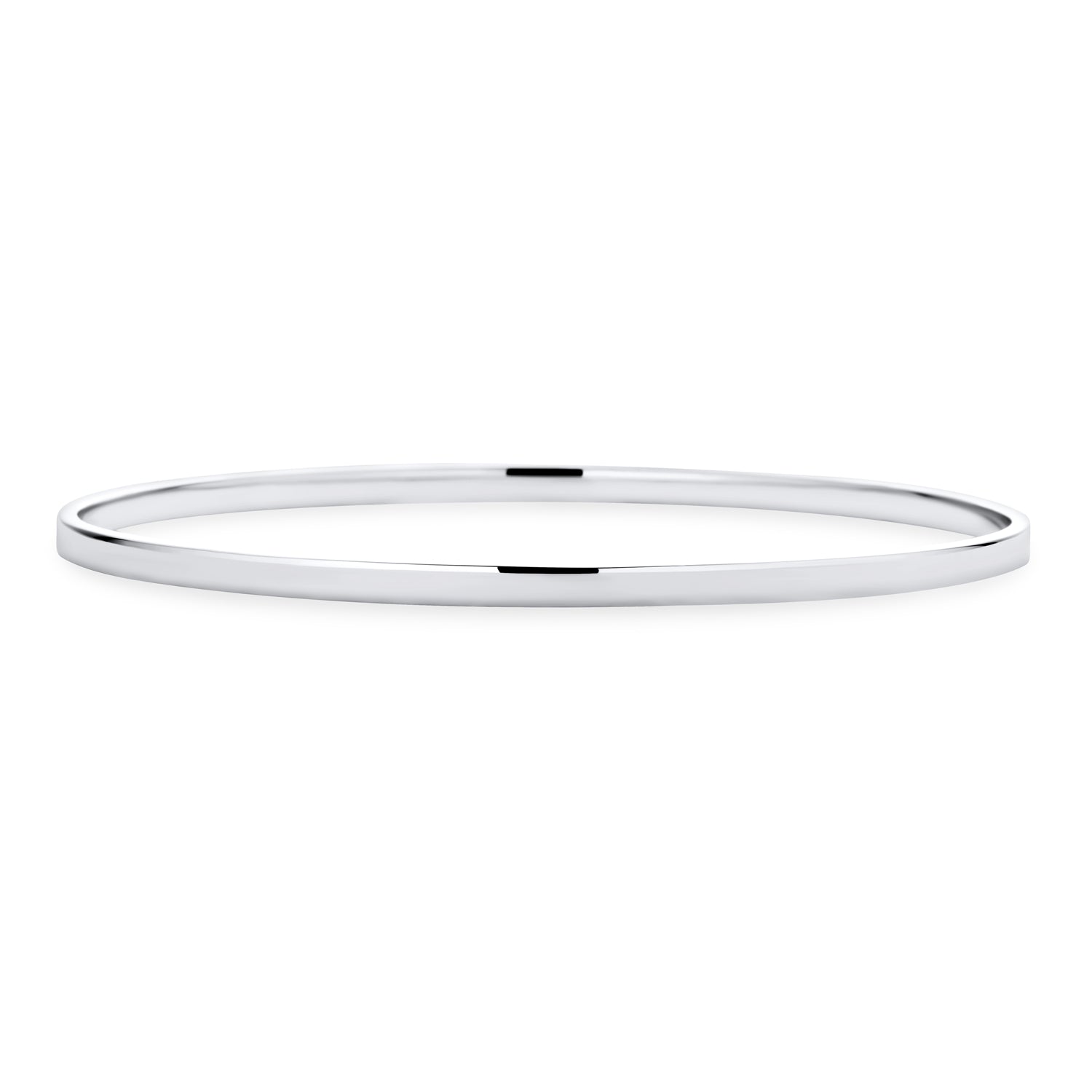 simple-flat-silver-bangle-bracelet-srn-sbg02-3-01 Plain Simple Bangle Bracelet Set 2-3MM Round Square Edges - Image 1