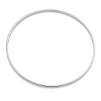 Plain Simple Bangle Bracelet Set 2-3MM Round Square Edges - Image 2