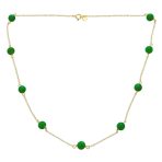Bridal Tin Cup Freshwater Cultured Pearl Chain Station Necklace Sterling Silver