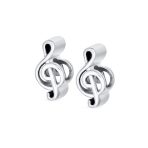 Set of 2 Sterling Silver G Clef Musician Charm Bead for European Bracelets