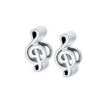 Set of 2 Sterling Silver G Clef Musician Charm Bead for European Bracelets