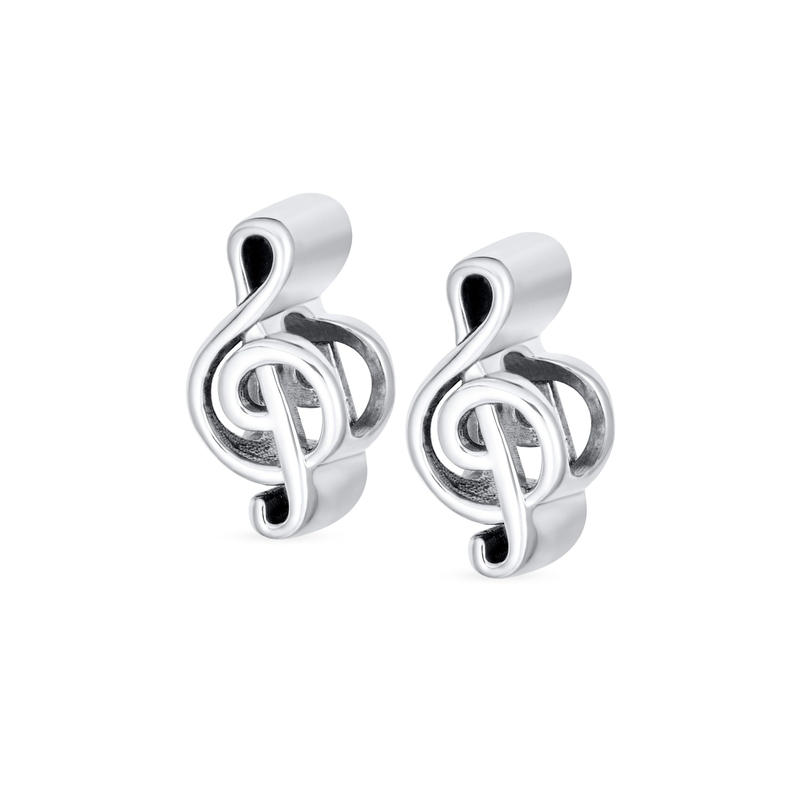 simple-music-note-charm-pbx-hs-1724-set-az Set of 2 Sterling Silver G Clef Musician Charm Bead for European Bracelets - Image 1
