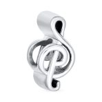 Sterling Silver G Clef Musician Charm Bead for European Bracelets - Image 2