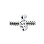 Set of 2 Sterling Silver G Clef Musician Charm Bead for European Bracelets - Image 3