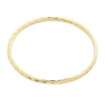 Set of 3 Simple Thin Twist Stacking Bangle Round 2.5MM - Image 2