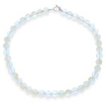 Classic Transcalent Created Moonstone Round 10MM Ball Bead Strand Necklace 16 Inch