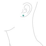Set of 3 Natural Stone 8MM Bead Ball Stud Earrings .925 Sterling Silver - Image 4