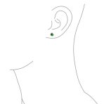 Set of 2 Martini Bezel Set CZ Stud Earrings Gold Plated Sterling Silver 5MM - Image 20