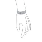 Bridal Special Occasion Jewelry Six Row Fashion Statement CZ Cubic Zirconia Wide Tennis Bracelet - Image 2