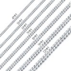 Men's Sterling Silver Figaro Link Chain Necklace 5MM Made in Italy