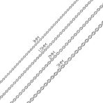 Classic Thin Lightweight 1.5MM Solid Figaro Link Chain Necklace .925 Sterling Silver 16"
