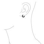 Laser Etched Guardian Angel Wings Mini Hoop Huggie Earrings Stainless Steel - Image 5
