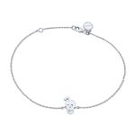 Whimsical Heart Eyes & Crown Smiling Skull Anklet Ankle Bracelet .925 Sterling Silver Adjustable