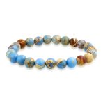 Natural Stone Multi Color Stackable Round 8MM Ball Beads Strand Stretch Bracelet - Image 13