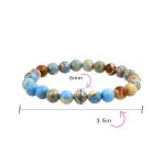 Natural Stone Multi Color Stackable Round 8MM Ball Beads Strand Stretch Bracelet - Image 69
