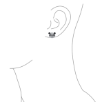 Whimsical CZ Stud Earrings: Panda Bear Cubic Zirconia in Sterling Silver - Image 3
