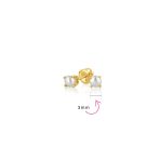 Set of 2 Tiny Freshwater Pearl Stud Earrings Silver Gold Plated Sterling Silver - Image 5