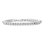 Traditional Light Weight .925 Sterling Silver Bead 4MM Ball Bracelet 7 Inch - Image 3