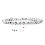 Traditional Light Weight .925 Sterling Silver Bead 4MM Ball Bracelet 7 Inch - Image 6