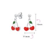 Watermelon Apple Pineapple Cupcake Strawberry Cherry Enamel Stud Earrings - Image 19