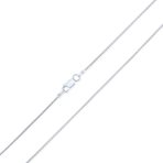 Simple 020 Gauge 8-Sided Snake Chain Necklace Sterling Silver Italy 14-24 Inch