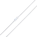 Simple 020 Gauge 8-Sided Snake Chain Necklace Sterling Silver Italy 14-24 Inch