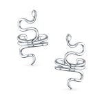 Reptile Climber Snake Ear Cuff Cartilage Earrings Non-Pierced Sterling Silver
