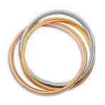 i Omega Cobra Bangle Interlocking Bracelet Rose Gold Plated Large Wrist 8.5 Inch - Image 6